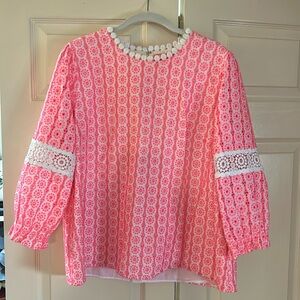 Lilly Pulitzer three quarter sleeve top, 16